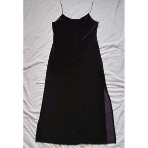 90s Y2K Purple Velour Maxi Dress Vampire Goth Witchcore Cyber Grunge Large